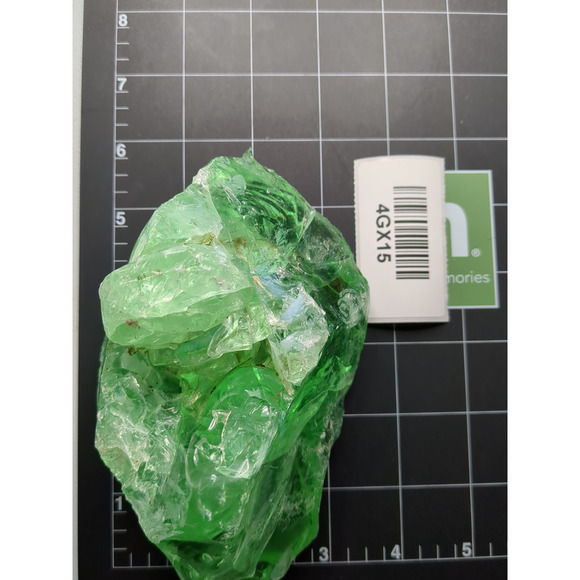 Vaseline Art Glass Cullet Sculpture Glowing Translucent Uranium Glass #4GX15 - Picture 7 of 7